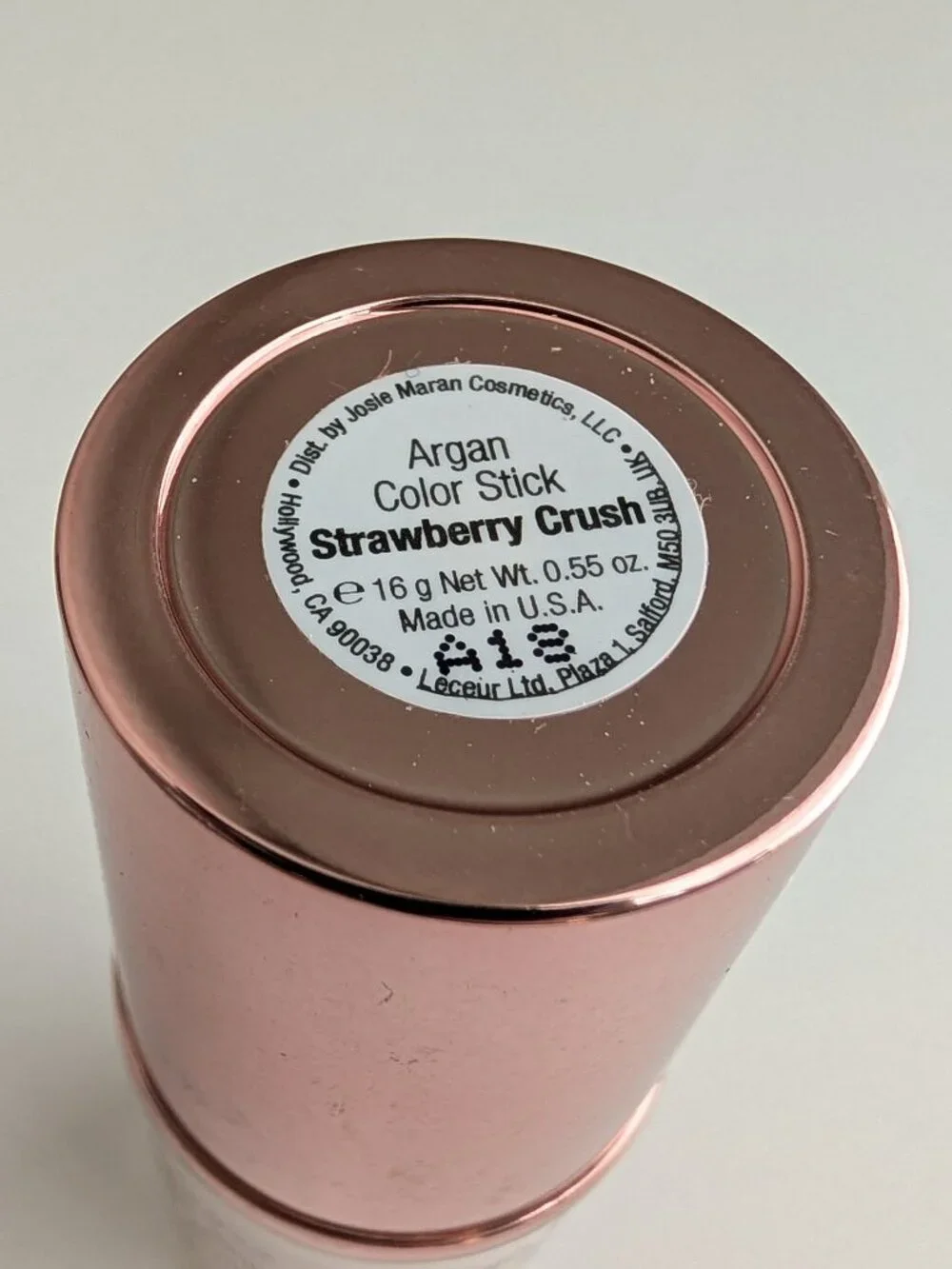 Josie Maran Argan Color Stick STRAWBERRY CRUSH 0.55Oz Full Size New Discontinued